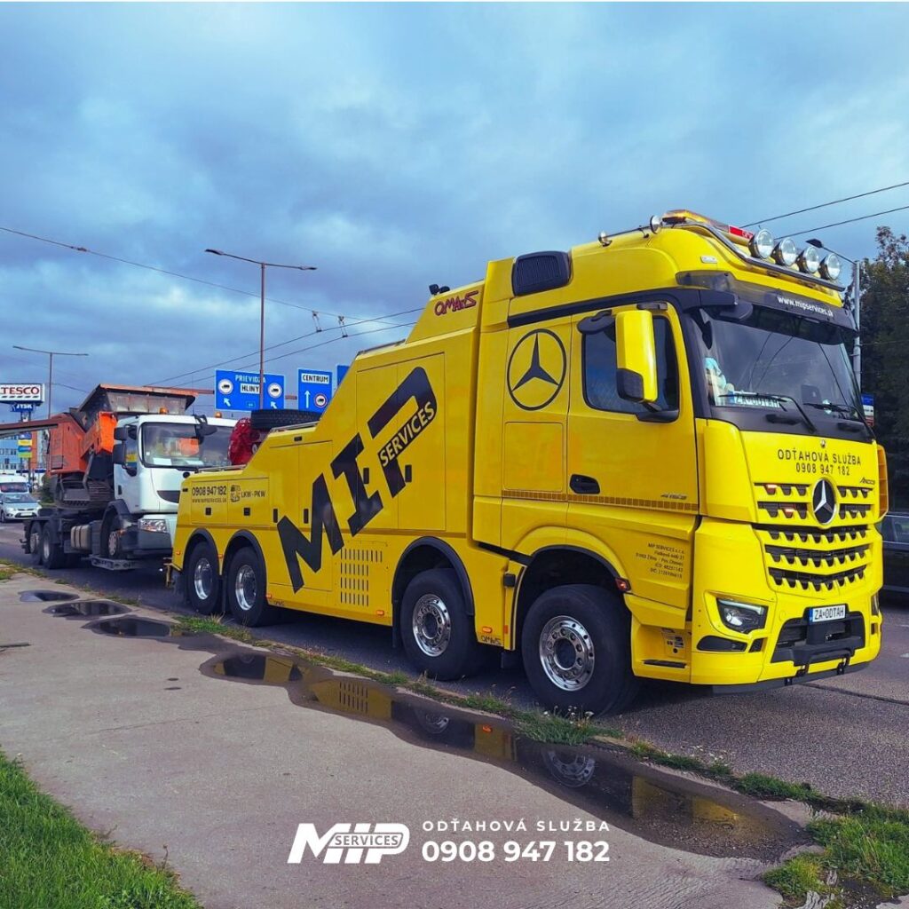 Odťahová služba Žilina - Žilinský kraj - MIP Services - osobné a nákladné vozidlá
